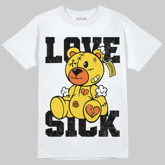 Jordan 4 Thunder DopeSkill T-Shirt Love Sick Graphic Streetwear - White 