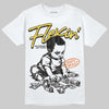 Jordan 4 Thunder DopeSkill T-Shirt Flexin' Graphic Streetwear - White