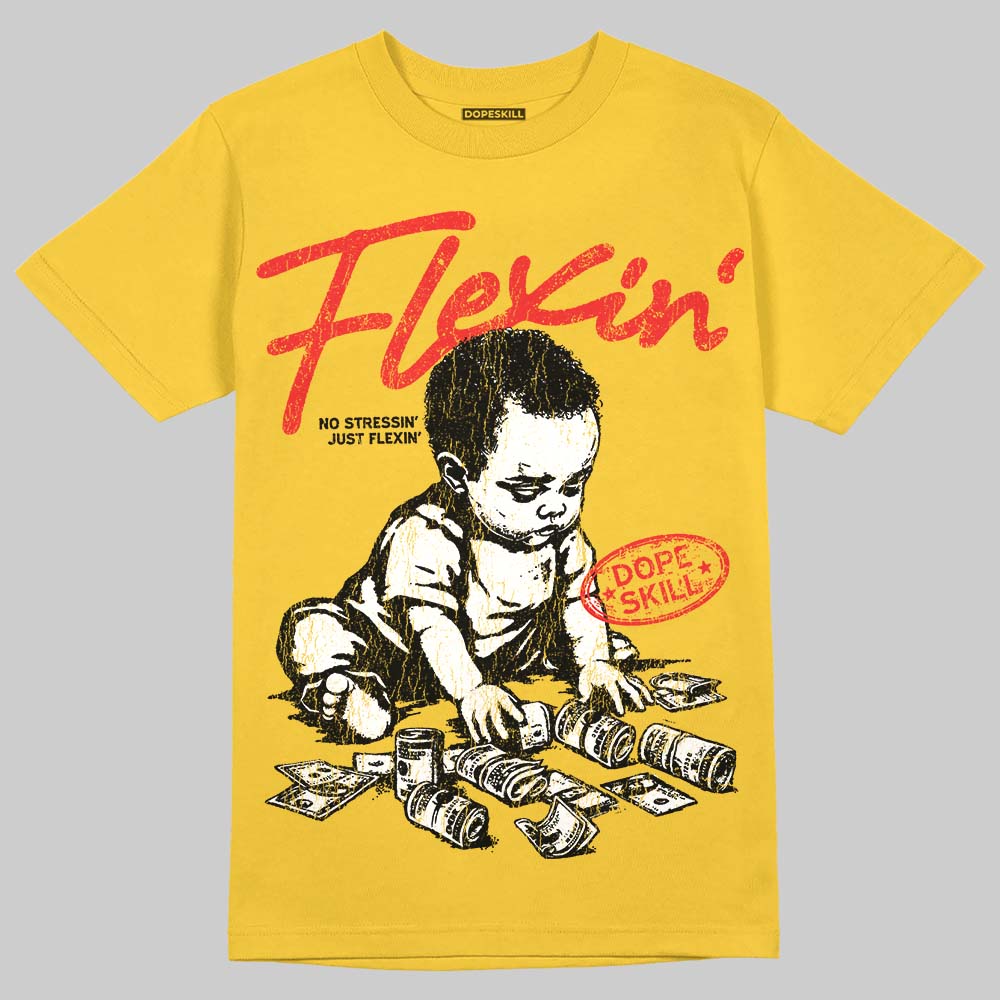Jordan 4 Thunder DopeSkill T-Shirt Flexin' Graphic Streetwear - Daisy