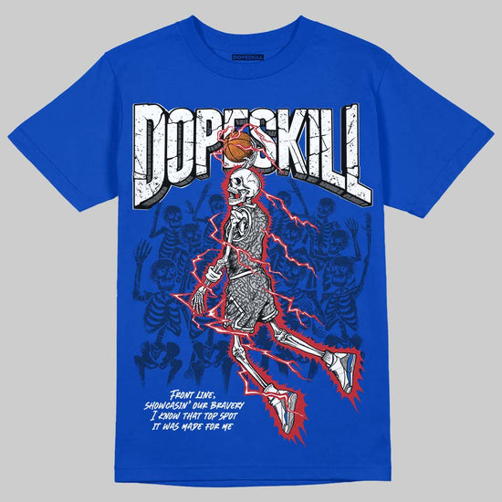 Jordan 3 "True Blue" DopeSkill T-Shirt Thunder Dunk Graphic Streetwear - Royal