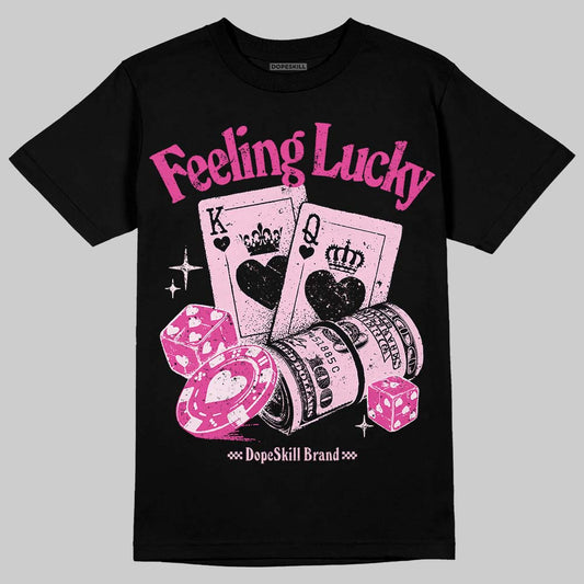 Dunk Low GS 'Triple Pink' DopeSkill T-Shirt Feeling Lucky Graphic Streetwear - black