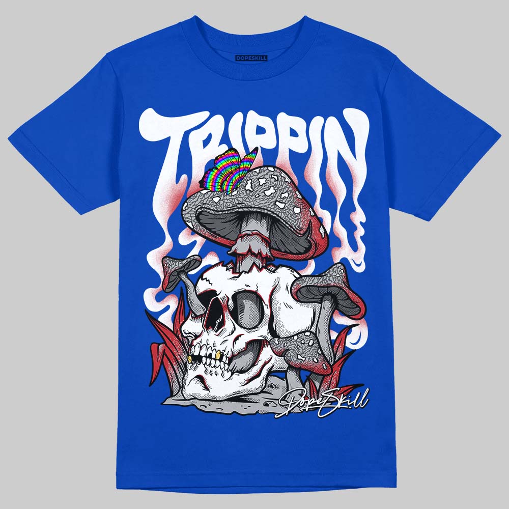 Jordan 3 "True Blue" DopeSkill T-Shirt Trippin Graphic Streetwear - Royal
