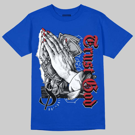 Jordan 3 "True Blue" DopeSkill T-Shirt Trust God Graphic Streetwear - Royal
