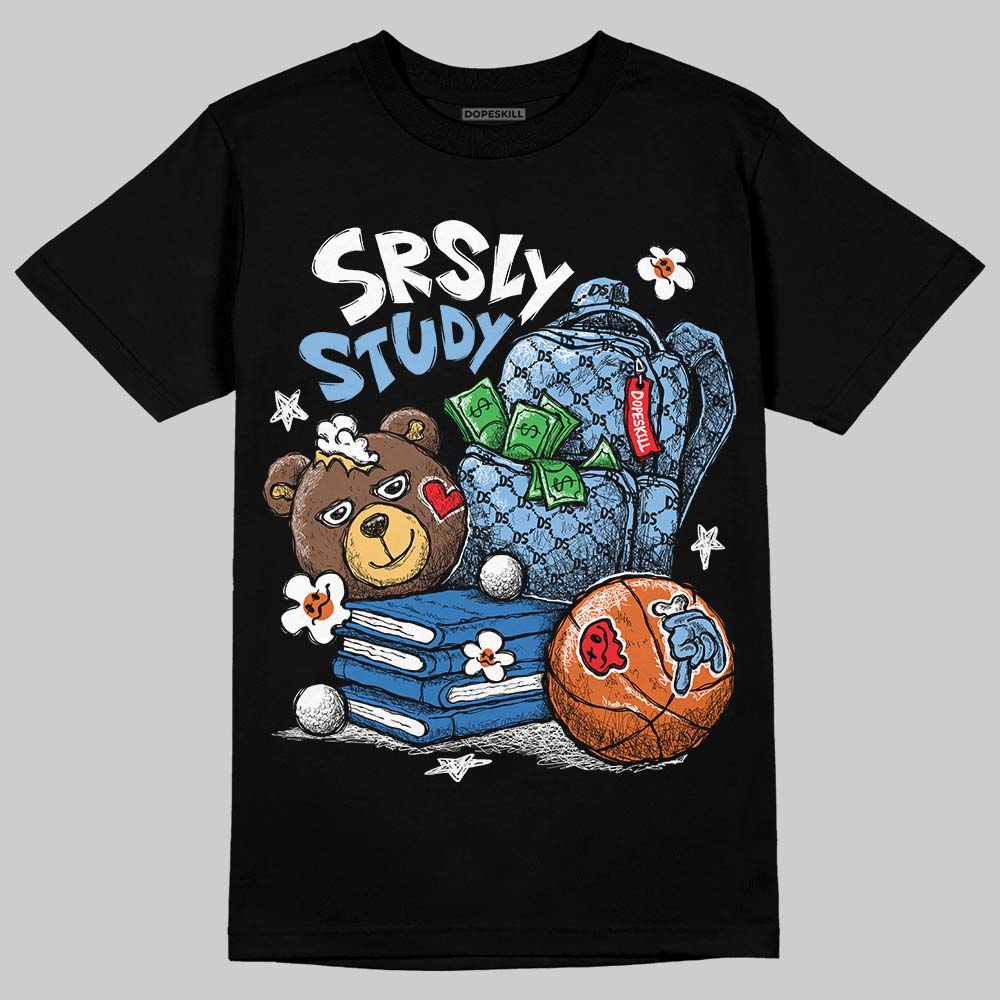 Jordan 6 University Blue DopeSkill T-Shirt Fear Fuels The Hustle Graphic Streetwear - Black