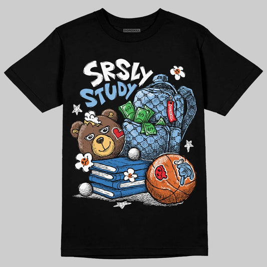 Jordan 6 University Blue DopeSkill T-Shirt Fear Fuels The Hustle Graphic Streetwear - Black