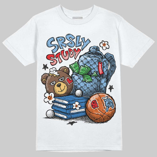 Jordan 6 University Blue DopeSkill T-Shirt Fear Fuels The Hustle Graphic Streetwear - White