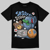 Jordan 5 Retro University Blue DopeSkill T-Shirt Fear Fuels The Hustle Graphic Streetwear - Black