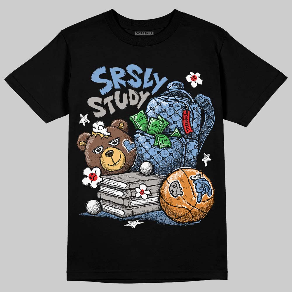 Jordan 5 Retro University Blue DopeSkill T-Shirt Fear Fuels The Hustle Graphic Streetwear - Black