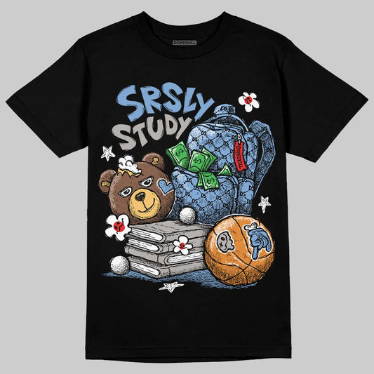 Jordan 5 Retro University Blue DopeSkill T-Shirt Fear Fuels The Hustle Graphic Streetwear - Black