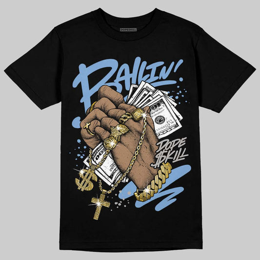 Jordan 5 Retro University Blue DopeSkill T-Shirt Always Ballin' Graphic Streetwear - Black