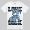 Jordan 5 Retro University Blue DopeSkill T-Shirt Love Sick Graphic Streetwear - White 