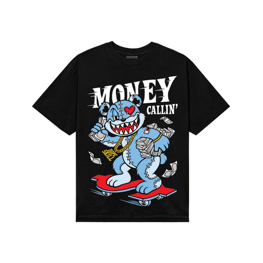University Blue Sneakers DopeSkill T-Shirt Money Callin' Graphic Streetwear - Black