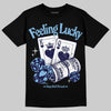 University Blue Sneakers DopeSkill T-Shirt Feeling Lucky Graphic Streetwear - Black