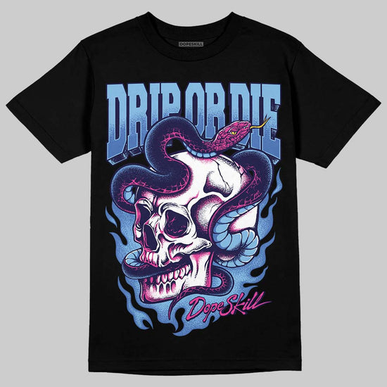 University Blue Sneakers DopeSkill T-Shirt Drip or Die Graphic Streetwear - black