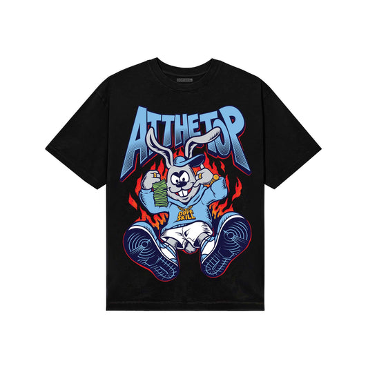 University Blue Sneakers DopeSkill T-Shirt At The Top Graphic Streetwear - Black