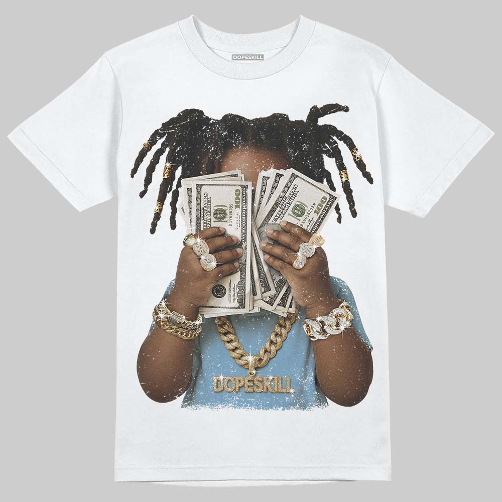University Blue Sneakers DopeSkill T-Shirt Rich Youth Graphic Streetwear - White
