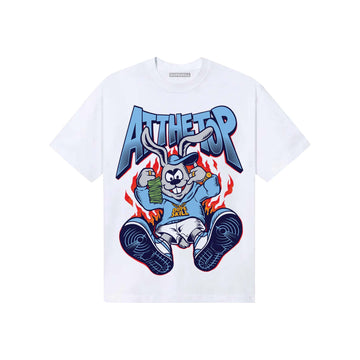 University Blue Sneakers DopeSkill T-Shirt At The Top Graphic Streetwear - White 