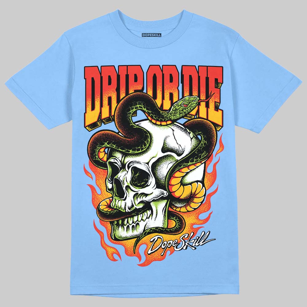 University Blue Sneakers DopeSkill T-Shirt Drip or Die Graphic Streetwear - carolina Blue