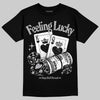 Jordan 4 OG “White Cement” DopeSkill T-Shirt Feeling Lucky Graphic Streetwear - Black
