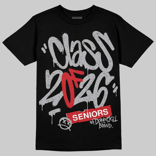 Jordan 4 OG “White Cement” DopeSkill T-Shirt Class of 2026 Graphic Streetwear - Black