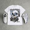 White Metallic 5s DopeSkill T-Shirt Rebirth Graphic