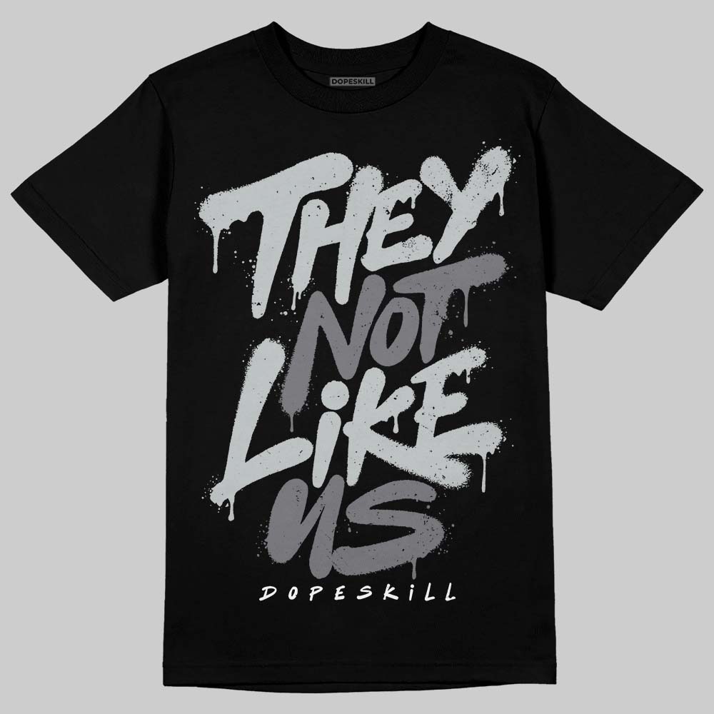 Jordan 12 Black Wolf Grey DopeSkill T-Shirt They Not Like Us Graphic Streetwear - Black