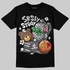 Jordan 12 Black Wolf Grey DopeSkill T-Shirt Fear Fuels The Hustle Graphic Streetwear - Black