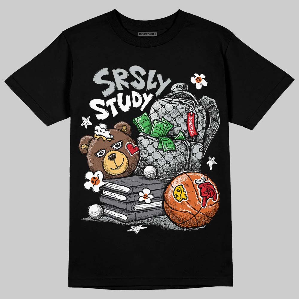 Jordan 12 Black Wolf Grey DopeSkill T-Shirt Fear Fuels The Hustle Graphic Streetwear - Black