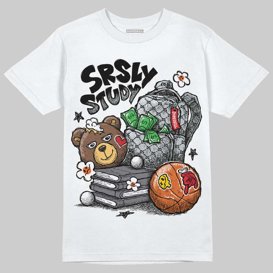Jordan 12 Black Wolf Grey DopeSkill T-Shirt Fear Fuels The Hustle Graphic Streetwear - White