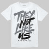 Jordan 12 Black Wolf Grey DopeSkill T-Shirt They Not Like Us Graphic Streetwear - White