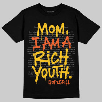 Yellow Sneakers DopeSkill T-Shirt Mom, I Am A Rich Youth Graphic Streetwear - Black