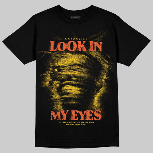 Yellow Sneakers DopeSkill T-Shirt Look In My Eyes Graphic Streetwear - Black