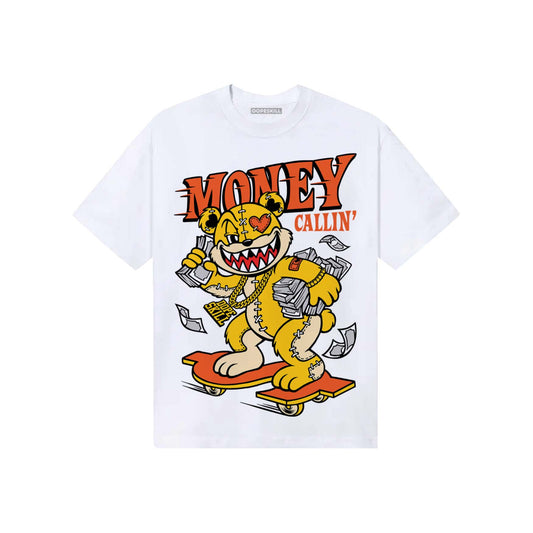 Yellow Sneakers DopeSkill T-Shirt Money Callin' Graphic Streetwear - White