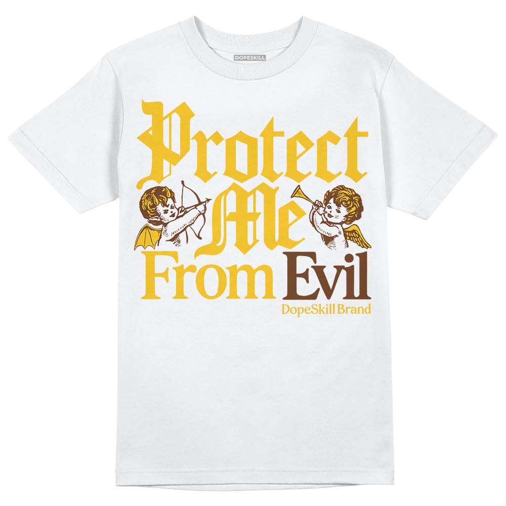 Yellow Sneakers DopeSkill T-Shirt Protect Me From Evil Graphic Streetwear - White