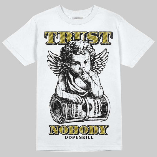 Yellow Sneakers DopeSkill T-Shirt Trust Nobody Graphic Streetwear - White