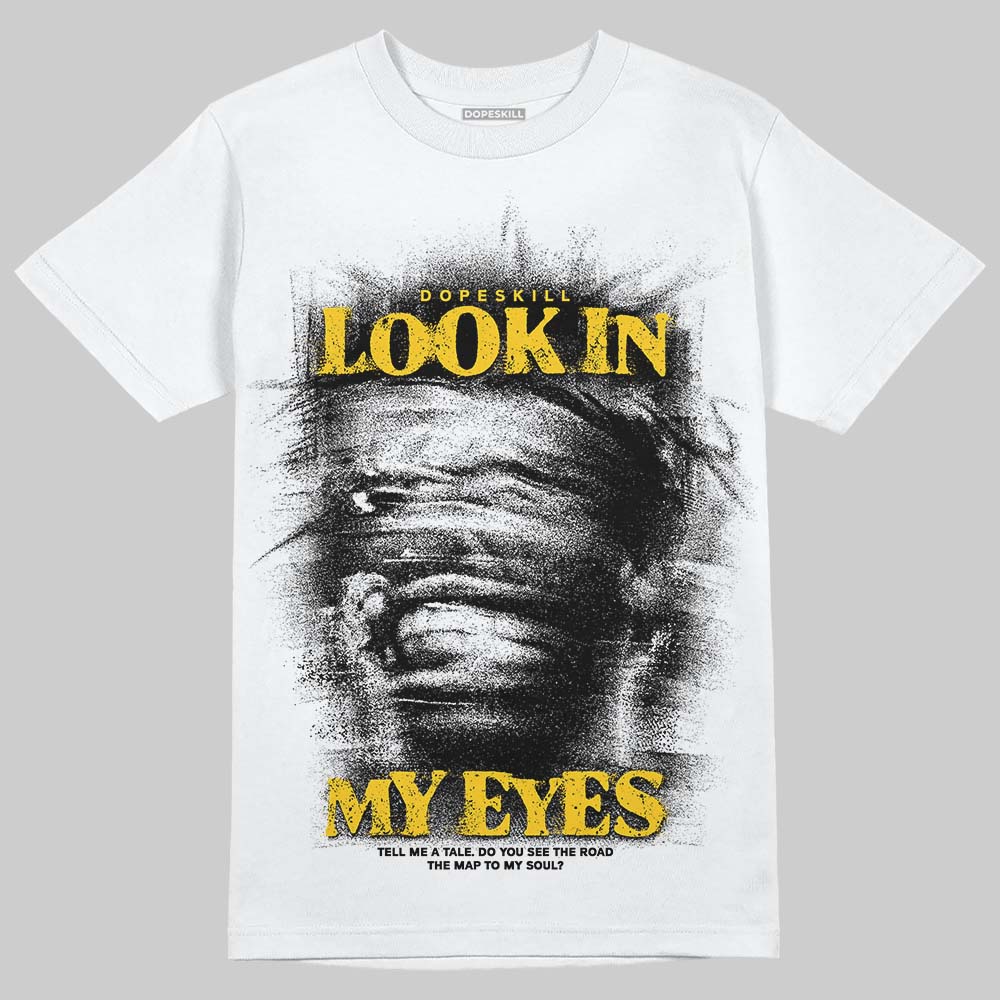 Yellow Sneakers DopeSkill T-Shirt Look In My Eyes Graphic Streetwear - White