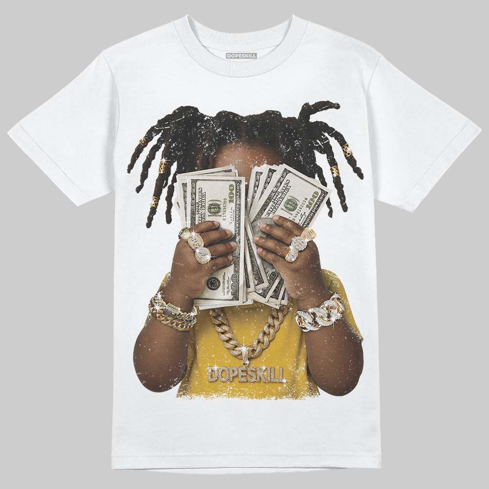 Yellow Sneakers DopeSkill T-Shirt Rich Youth Graphic Streetwear - White