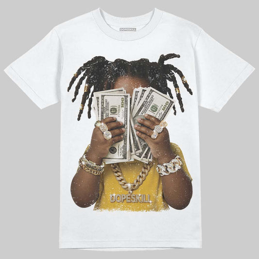 Yellow Sneakers DopeSkill T-Shirt Rich Youth Graphic Streetwear - White