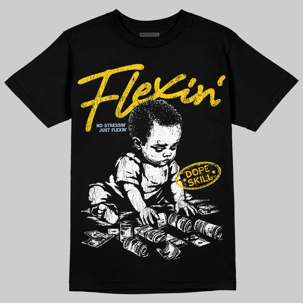 Jordan 6 “Yellow Ochre” DopeSkill T-Shirt Flexin' Graphic Streetwear - Black