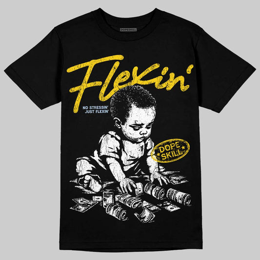 Jordan 6 “Yellow Ochre” DopeSkill T-Shirt Flexin' Graphic Streetwear - Black