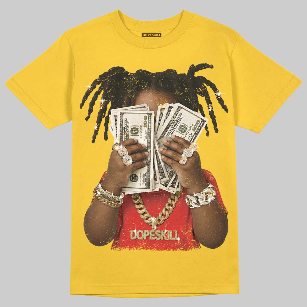 Yellow Sneakers DopeSkill T-Shirt Rich Youth Graphic Streetwear - Gold
