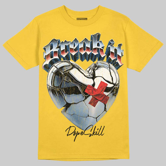 Yellow Sneakers DopeSkill T-Shirt Break It Graphic Streetwear - Gold