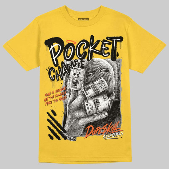 Yellow Sneakers DopeSkill T-Shirt Pocket Change Graphic Streetwear - Gold