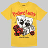 Yellow Sneakers DopeSkill T-Shirt Feeling Lucky Graphic Streetwear - Gold