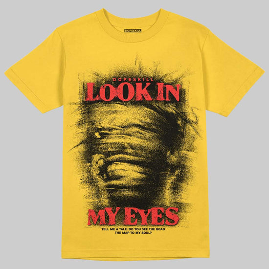Yellow Sneakers DopeSkill T-Shirt Look In My Eyes Graphic Streetwear - Gold