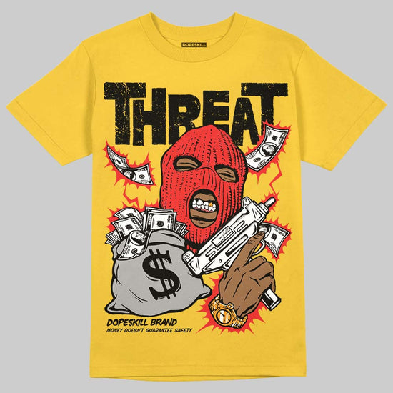 Yellow Sneakers DopeSkill T-Shirt Under Threat Graphic Streetwear - Gold