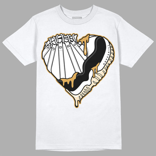 Jordan 11 "Gratitude" DopeSkill T-Shirt Heart Jordan 11 Graphic Streetwear - White