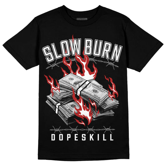 Jordan 14 "Black/White" DopeSkill T-Shirt Slow Burn Graphic Streetwear - Black