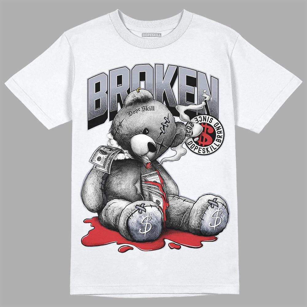 Jordan 4 “Bred Reimagined” DopeSkill T-Shirt Sick Bear  Graphic Streetwear - White 