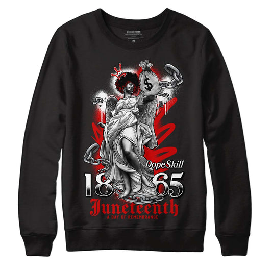 Jordan 1 Retro Low "Black Toe" DopeSkill Sweatshirt Juneteenth Graphic Streetwear - Black